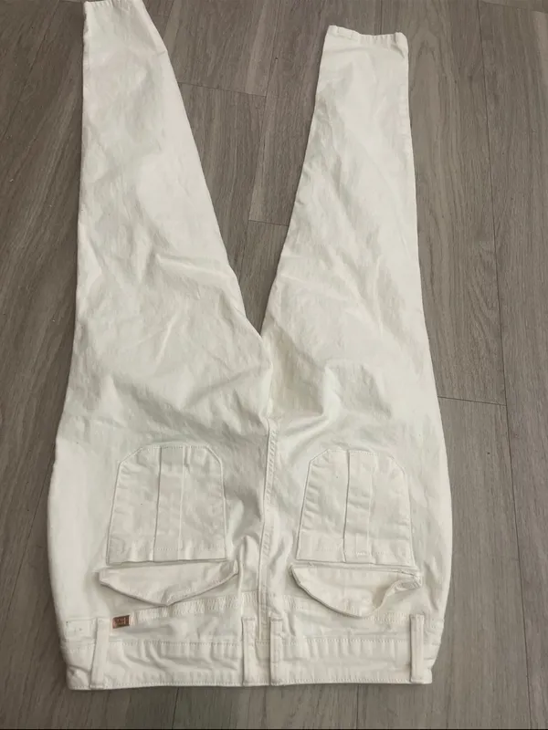 1822 Denim Off-White Straight-Leg Pants - Image 3
