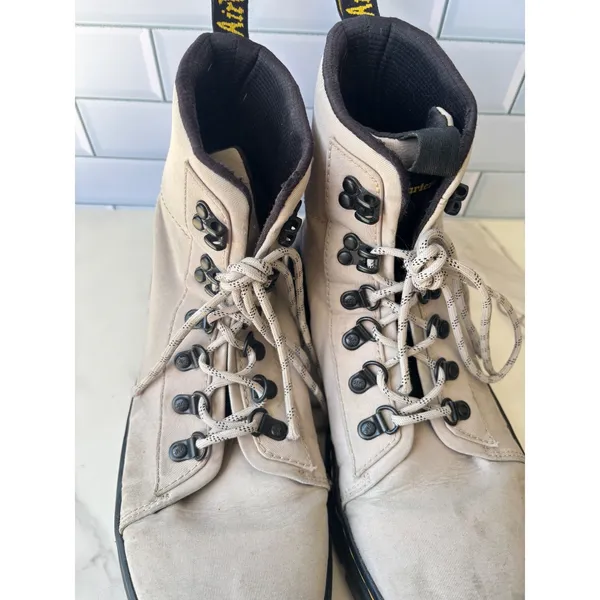 Dr. Martens Combs W Canvas‎ Utility Boots Beige Parchment Womens 10 26911292 - Image 3