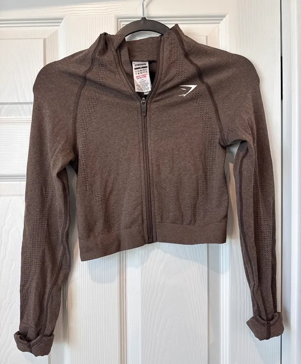 Gymshark vital seamless 2.0 crop zip jacket size M - Image 3
