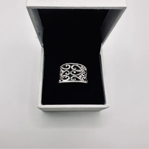 Vintage Celtic Knot Trinity Scroll
Simple Plain Ring size 6.5 and 1.5 cm Silver - Image 2