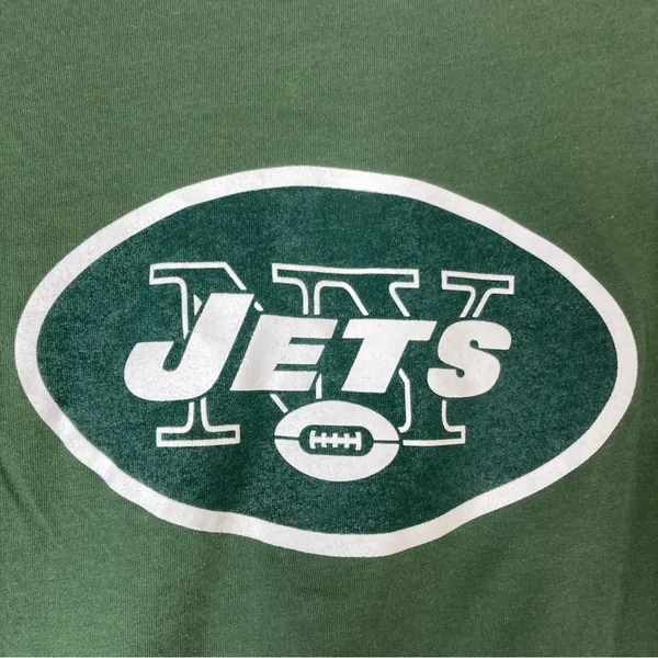 Junk Food New York Jets Football Tee Green Long Sleeve V-Neck Womens Small - Image 5