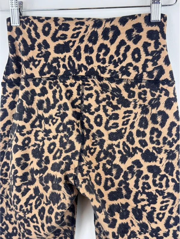 LNA Leopard Print High Rise Bike Shorts Biker Shorts Brown Black Size M - Image 7