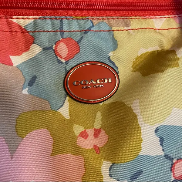 Coach Getaway Floral Weekender Packable Overnight Nylon Tote Shoulder Bag Set - Image 11