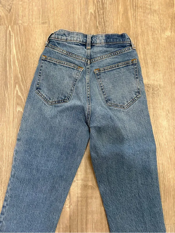 Abercrombie & Fitch High-Rise Straight Leg Jeans - Medium Blue - Image 3