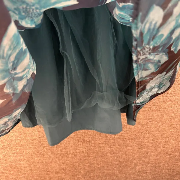 Milkmaid‎ Mini Dress Blue Brown Large - Image 5