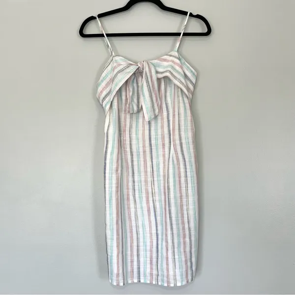 Cupcakes & Cashmere x Revolve Soleil Striped Mini Dress in Optic White Size 4 - Image 5