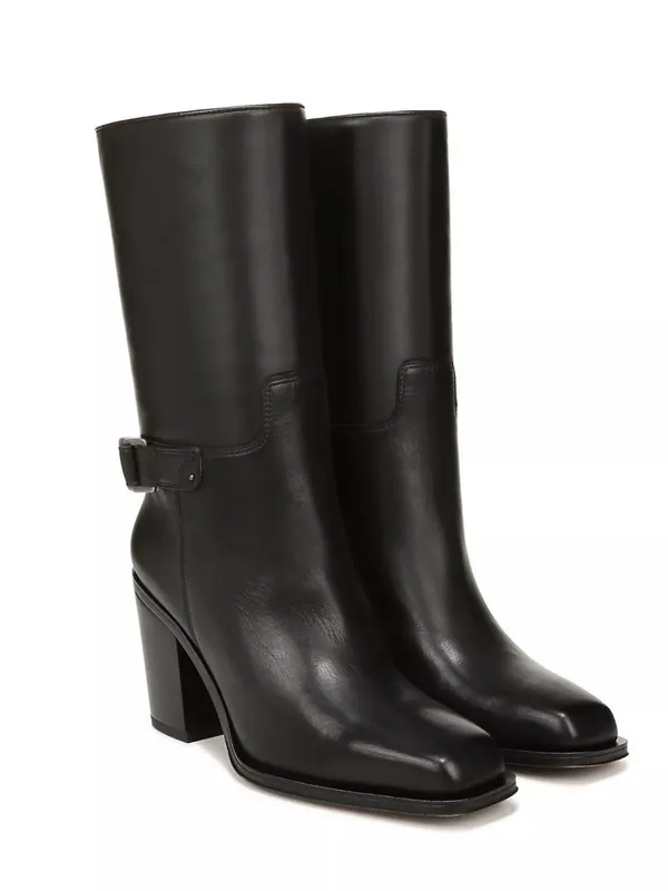 Franco Sarto Black Leather Slip on Boots(Size 8.5M) - Image 2