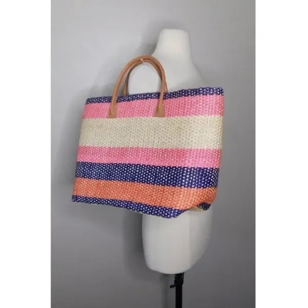 NWT! ANTHROPOLOGIE Pomaria Tassel Tote Straw Colorful Beach Pool Resort Vacation - Image 13