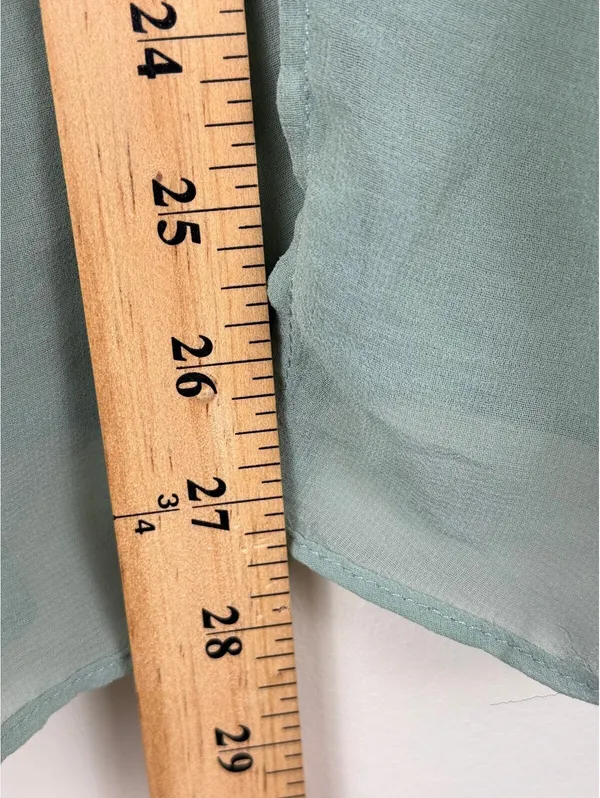 Staring at Stars UO Sage Green Layered High Low Chiffon Skirt Small Boho - Image 12