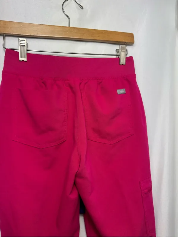 FIGS Scrub Set Top & Jogger Pants Magenta Medical Uniform XXS - Image 9