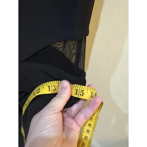 Xscape Black Beaded Straps Mesh Inset‎ Gown Size 10 $258 5298X - Image 13