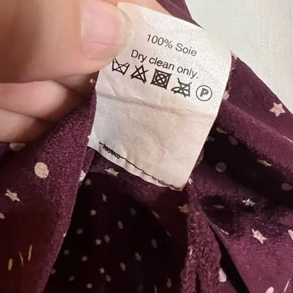 Madewell Burgundy Silk Tank Blouse in Star Mix Medium - Image 8