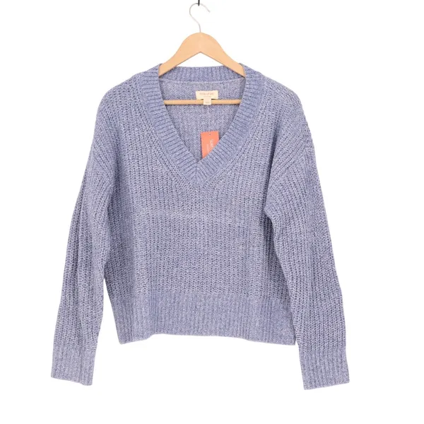 State Of Day Intimates 2-pc Pajamas Set Womens L Blue Waffle Knit Long Sleeve - Image 2