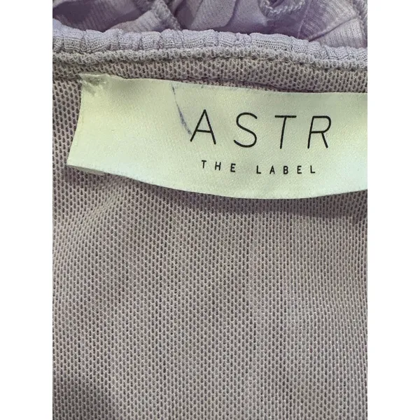 Astr The Label Women's Lavender Pintuck Tie Front Crop Top Ruffle L NWT - Image 8