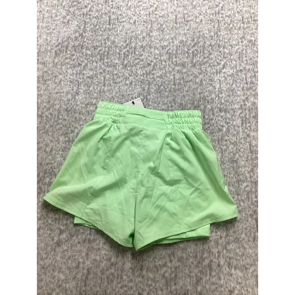 Nike Dri-FIT Womens Training Shorts Lime Green‎ High Waisted DX6016-376 XS NWT - Image 4
