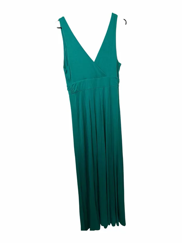 Old Navy Sleeveless Green Maxi Dress with V-Neck - Image 3
