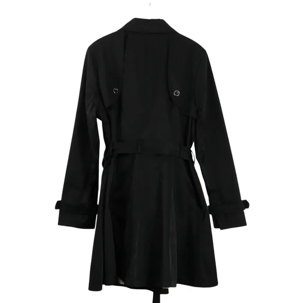 Black Rivet Black Belted Trench Coat Jacket XL Lightweight Jacket - Image 3