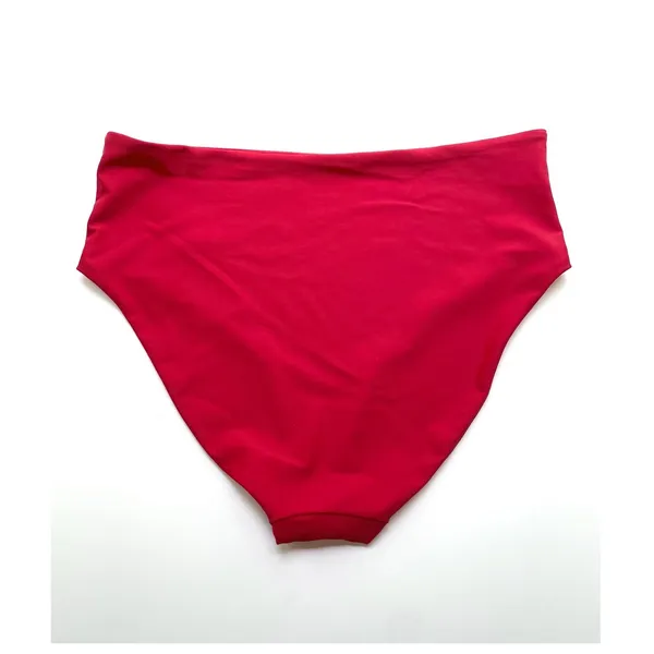 Quince Italian High-Rise Bikini Bottom Swim Cherry Red Size Large NEW - Image 3