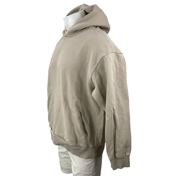 Pangaia Men's Beige Graphic Hooded Long Sleeve Sweater Hoodie Sweatshirt Top L - Image 2