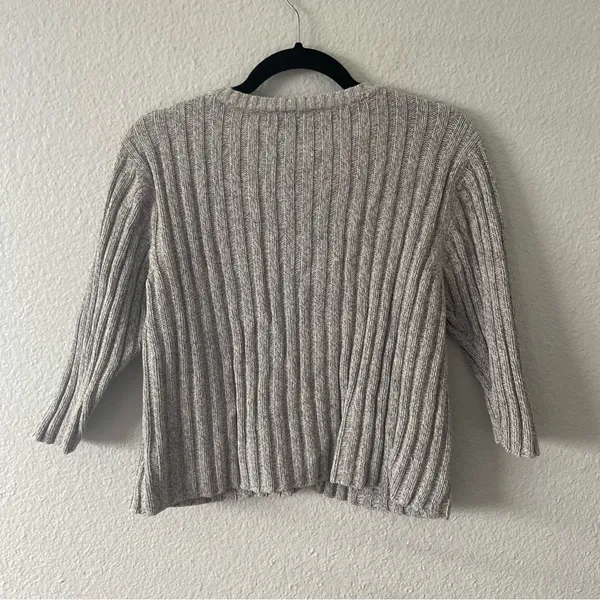 Vintage Y2K grey cardigan sweater Heather - Image 3