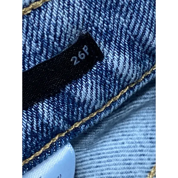 Banana Republic Blue High Waisted Distressed Frayed Skinny Denim Jeans Pants 26 - Image 4