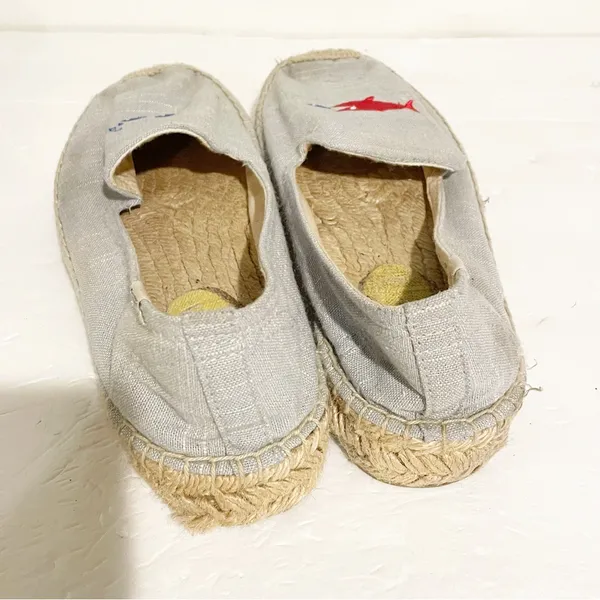 Soludos x Mary‎ Matson Women’s Size 9.5 Hungry Fish Linen Platform Espadrille - Image 4