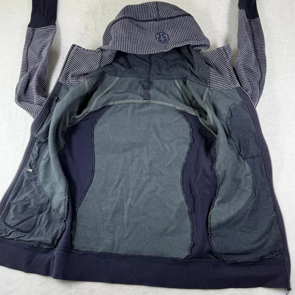 Lululemon Scuba Hoodie Full Zip Jacket Black White Micro Dot Print Size 4 - Image 13