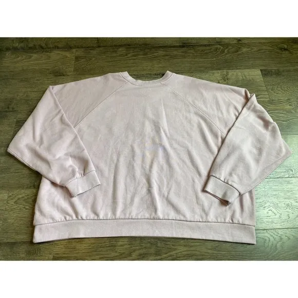 EUC Womens Levi's Long Sleeve Sweatshirt Crewneck Pink Floral Logo‎ Size 3XL - Image 2