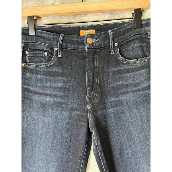 MOTHER The High Waisted Looker Dark Wash High Rise Stretch Skinny Denim Jeans 28 - Image 2