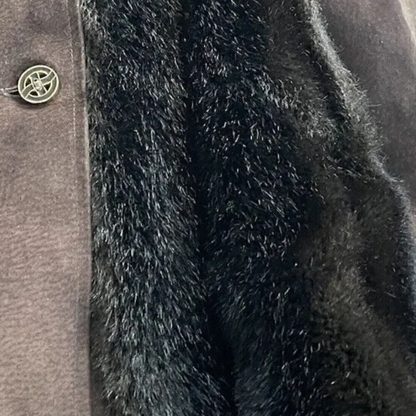 Lykafur Brown Faux Fur Coat for Women Vintage Tissavel France - Sz M w/S… - Image 8