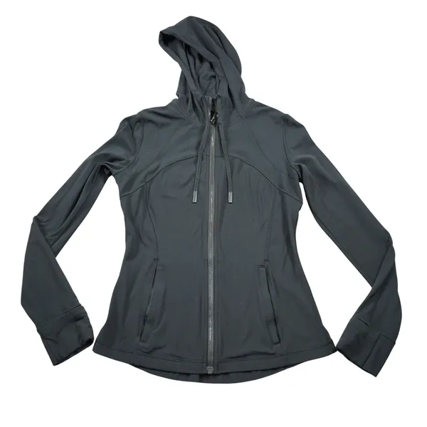 Lululemon Define Hoodie Black Full Zip Jacket Nulu Size 8 Casual Athleisure Yoga - Image 2