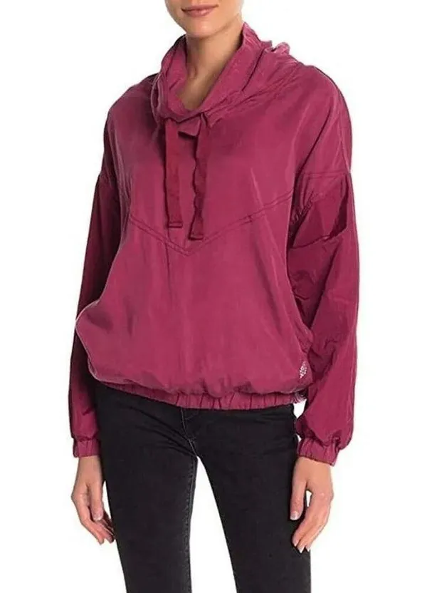 Free People FP Movement Women's Far and Away Cowl Neck Pullover Blue Size S - Image 7