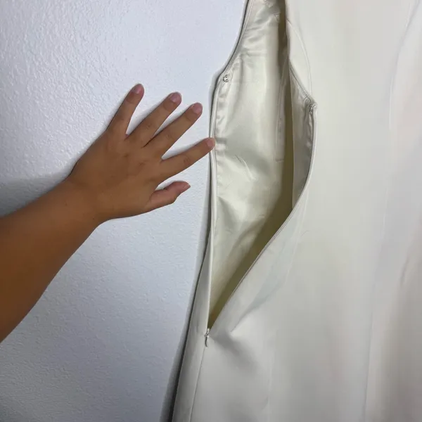 Meshki Ivory Lysandre Crepe‎ Mini Dress - Image 7