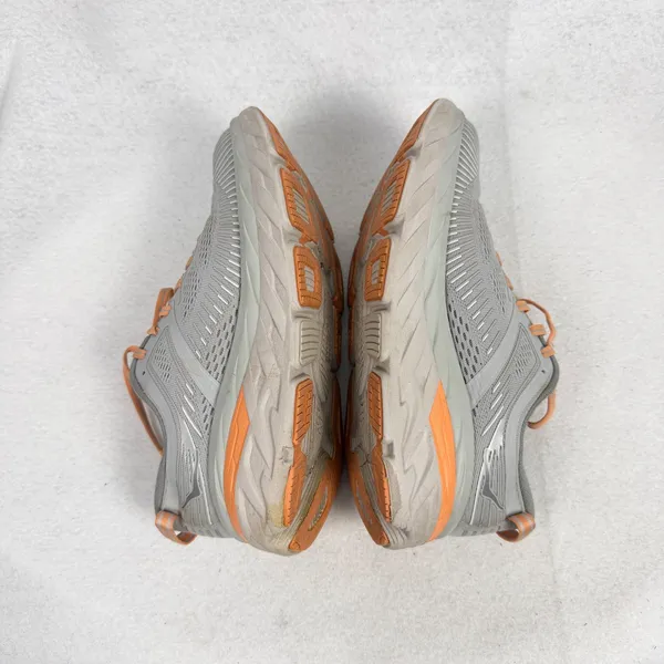 Hoka‎ Bondi 7 Running Shoes Womens 8.5 UK 7 Cushioned Road Sneakers Grey Orange - Image 8