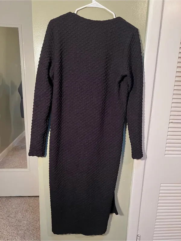 Dolan Left Coast Collection Womens Sz Small Extreme Length Textured Duster Black - Image 7