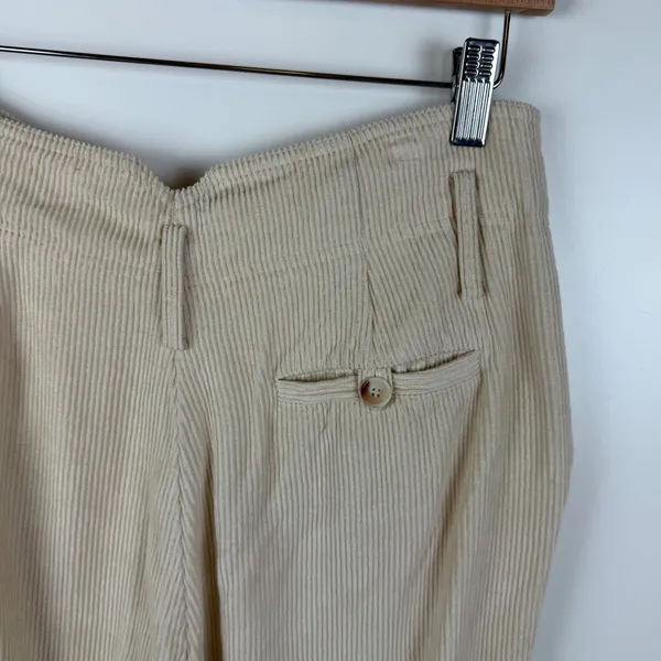 Sézane Cream Corduroy‎ Wide Leg Trousers Pants Size 40 US 8 Minimalist Old Money - Image 4