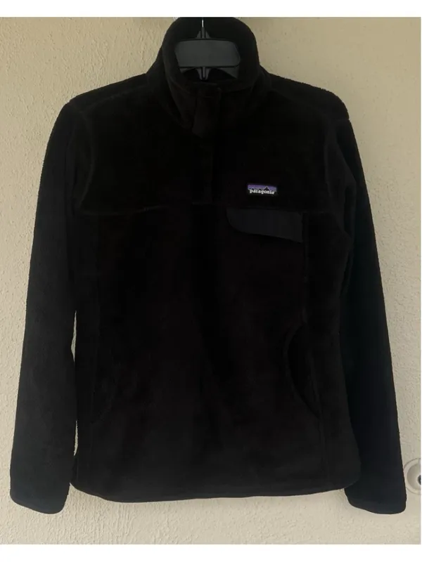 Patagonia Pullover Women’s Medium Re-Tool Snap-T Fleece Black Gorpcore Outdoor - Image 2