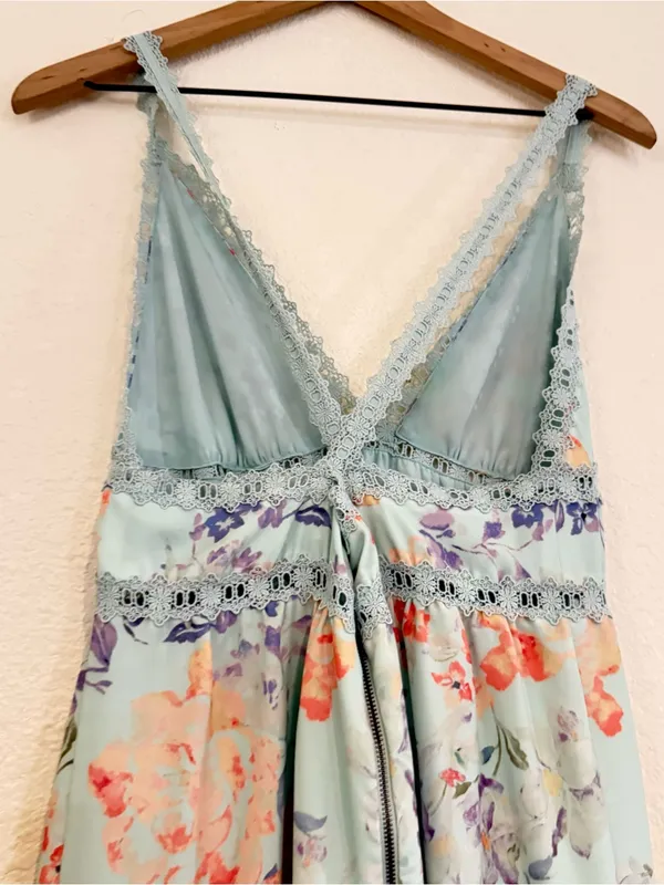 Alice + Olivia Karolina Crochet Floral Blue dress - Image 15