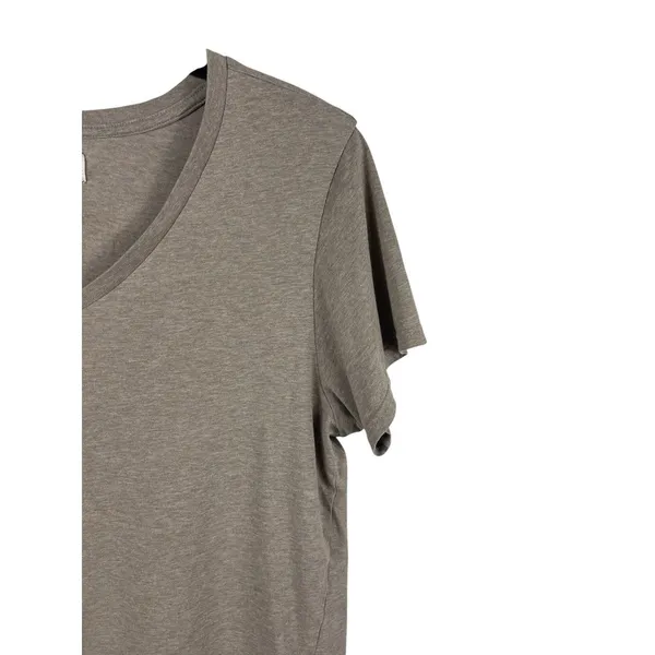 Pact Organic Cotton Tshirt Womens L Taupe V-neck Short Sleeve Sustainable Basic - Image 5