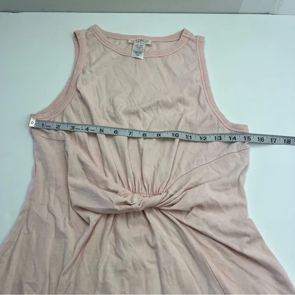 L*Space Baby Pink‎ Sleeveless Dress Womens Medium 100% Cotton Stretch *FLAWED - Image 4