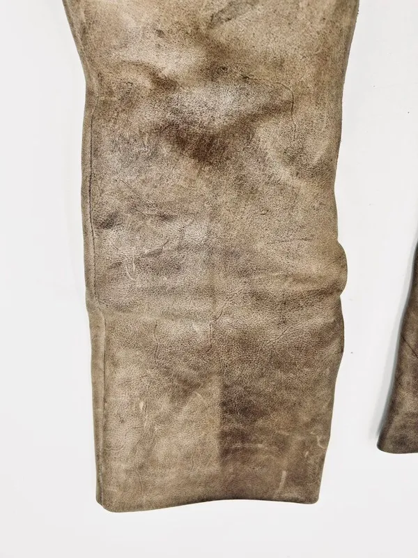 Steven by Steve Madden Taupe Leather 18" High Sz 6.5M Wedge Knee Boots - Image 7
