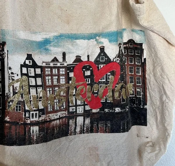EUC Amsterdam Flitter Tote Bag Canvas - Image 4