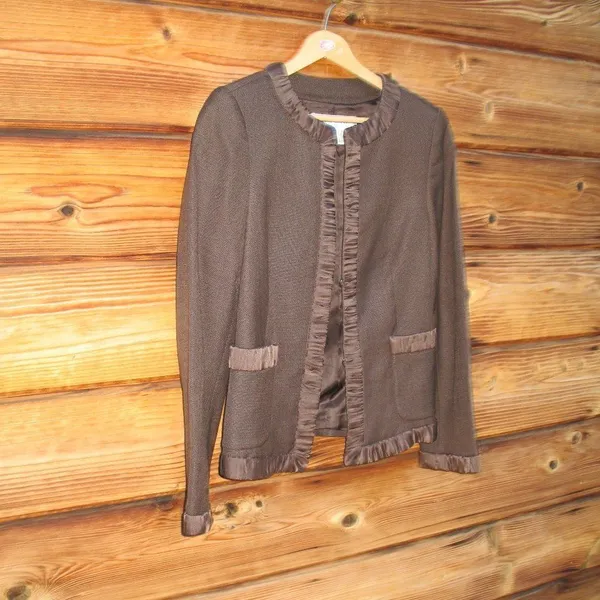 NWOT Zara Brown Wool Blend Jacket - Image 2
