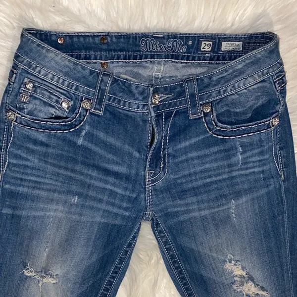 Miss Me 29 ankle skinny Women’s Distressed Blue Slim Jeans - Image 6