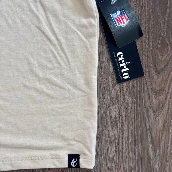 Miami Dolphins Shirt NFL Football Slouchy Fan Logo Cream Minimalist Women Large - Image 5