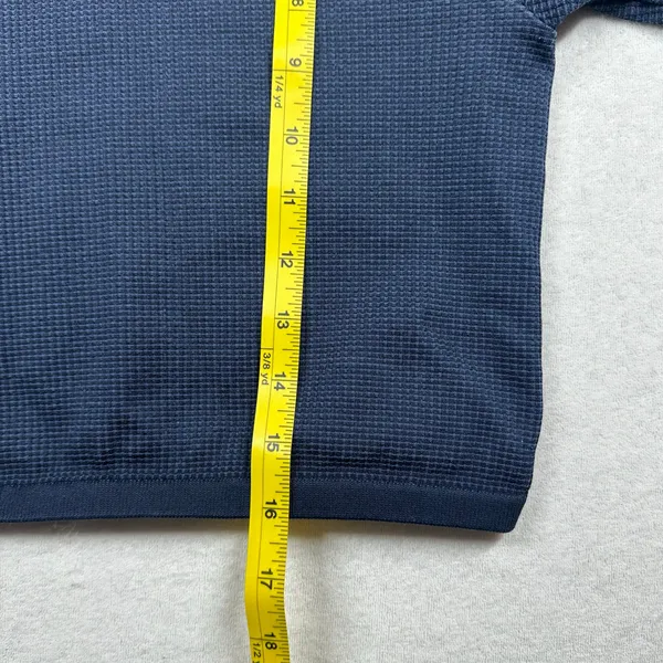 Aerie OFFLINE Cropped Long Sleeve Top Blue Waffle Knit Women’s Medium - Image 4