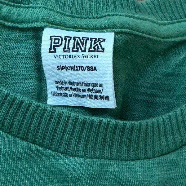Victoria’s Secret PINK Summer Lounge Short Sleeve Cropped Tee Women’s Small - Image 3