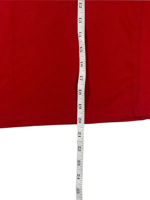 Champion Cropped Tee L Red Logo Graphic Athletic Short Sleeve Shirt - Image 6