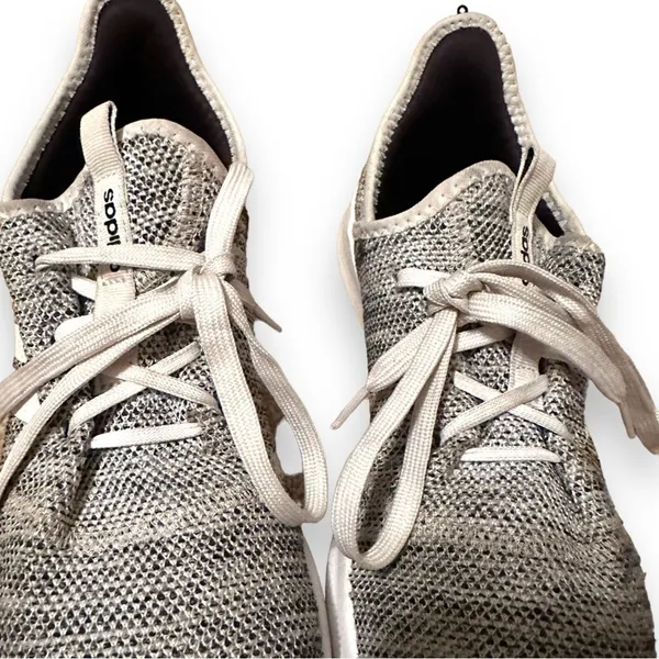 Adidas Women's Cloudfoam Pure Athletic‎ White & Gray Running Shoes Sz 10 - Image 11