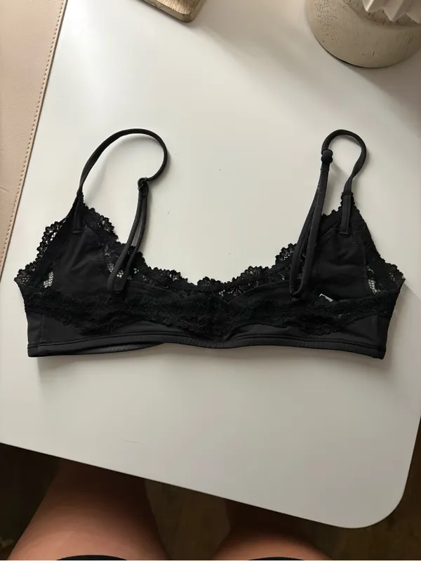 Skims Black Lace Trim Bralette - Women Intimates & Sleepwear - Image 2